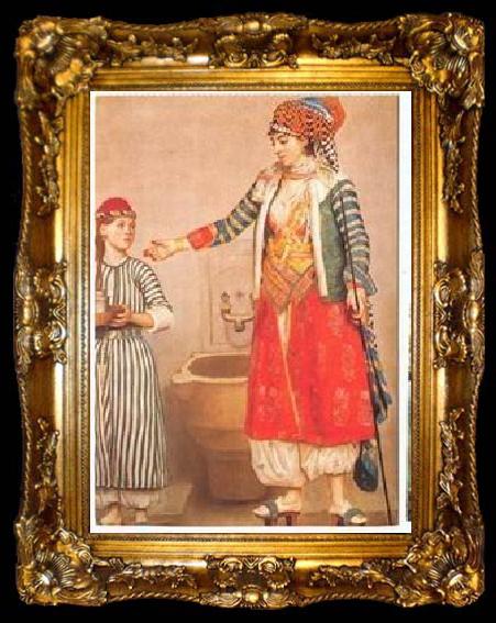 framed  unknow artist Arab or Arabic people and life. Orientalism oil paintings  255, ta009-2